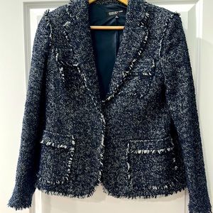 Jones New York Collection Fringe Tweed blazer